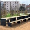Picknicktafel Amburgo 5 Afgebeeld 3 van deze fraaie picknicksets naast elkaar. Absoluut een aanwinst voor de buitenruimte.
